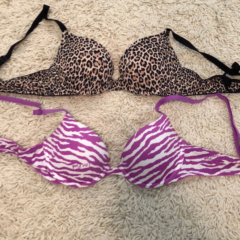 Animal print PINK bras